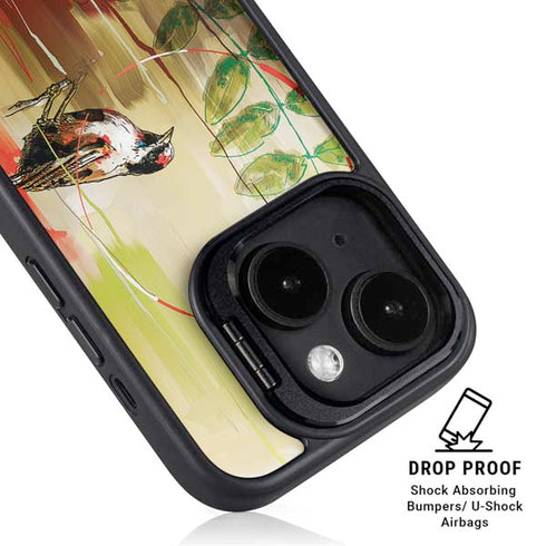 Two Little Birds iPhone 15 Kickstand Case